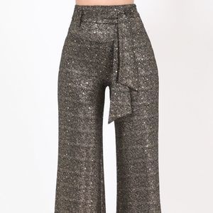 Shiny Paillette Pants